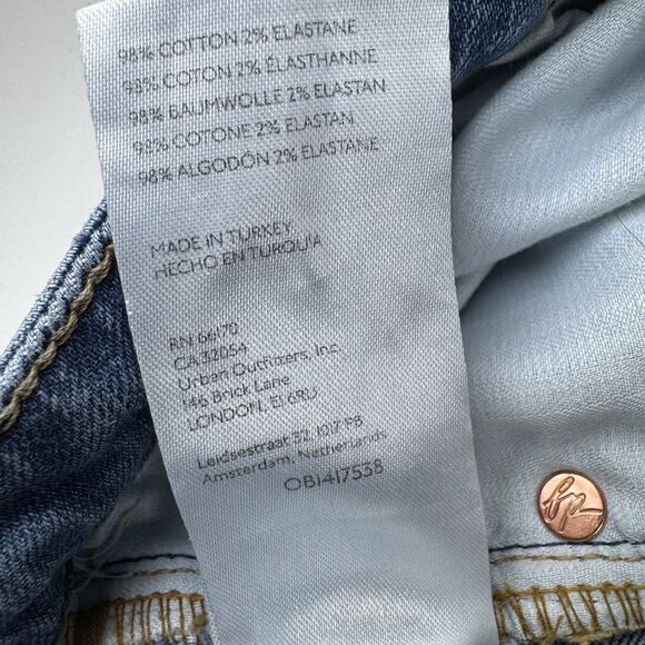 We the Free by Free People Womens Jeans 32 Blue Mid Rise Straight Leg Crop Denim - Picture 13 of 14